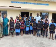 we distributed 1,200 sets of notebooks and school bags to needy students.